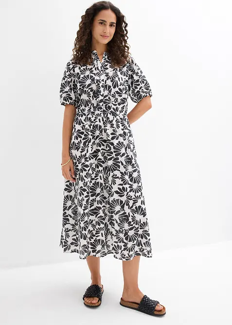 Robe midi ample, 100% coton, bonprix
