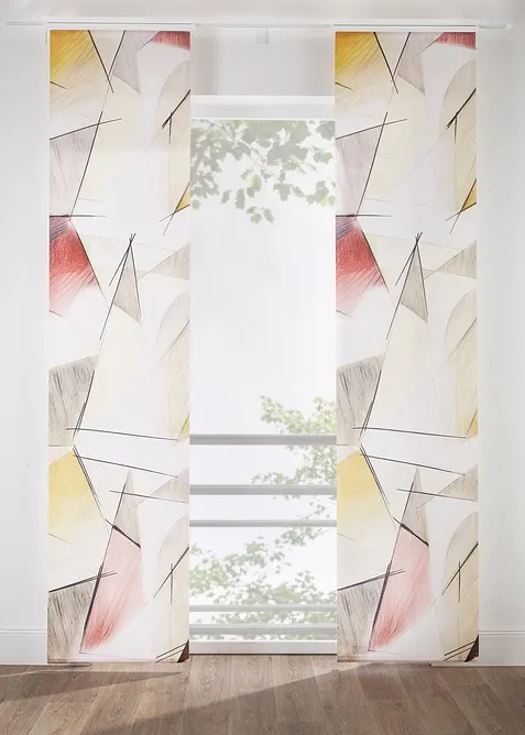 Voilage coulissant &agrave; imprim&eacute; r&eacute;tro (1&nbsp;pce), bonprix