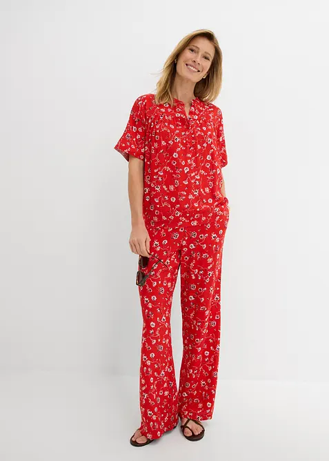 Pantalon en viscose fluide, taille &eacute;lastiqu&eacute;e, bonprix