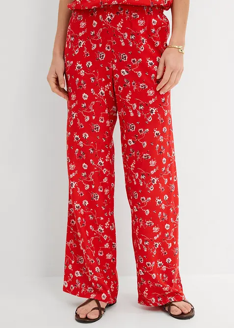 Pantalon en viscose fluide, taille &eacute;lastiqu&eacute;e, bonprix