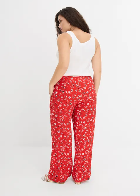Pantalon en viscose fluide, taille &eacute;lastiqu&eacute;e, bonprix