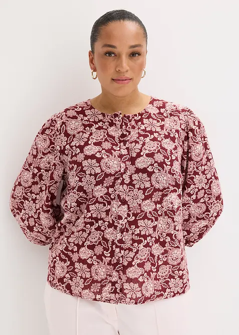 Chemisier &agrave; manches bouffantes, bonprix