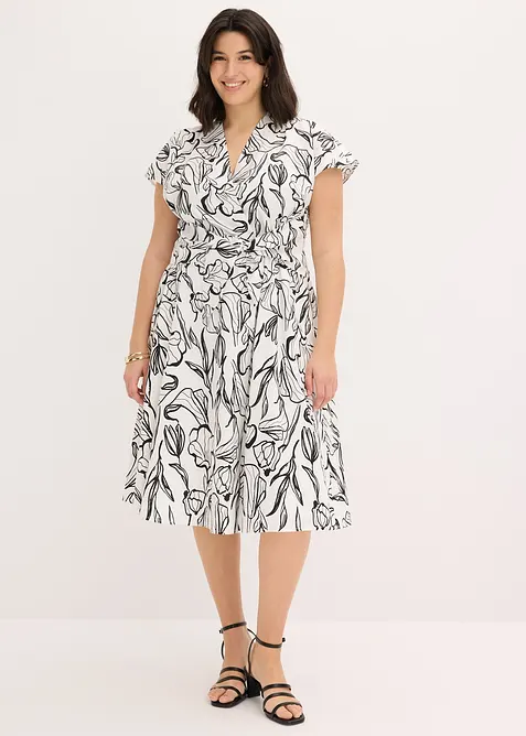 Robe drap&eacute;e, bonprix