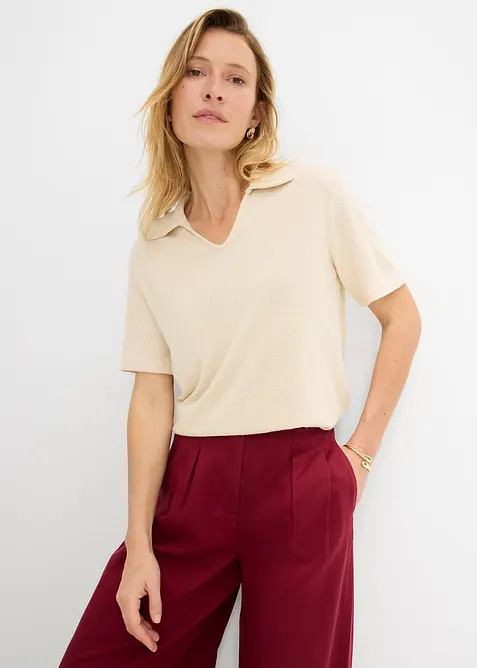 Polo aspect maille, bonprix