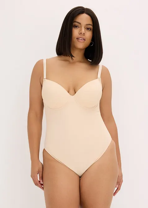 Body sculptant dos nu avec bretelles multipositions, maintien mod&eacute;r&eacute;, bonprix