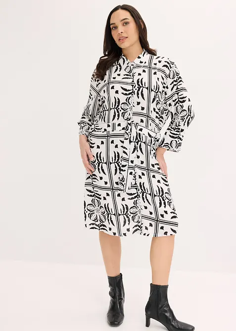 Robe-chemise en viscose fluide, bonprix