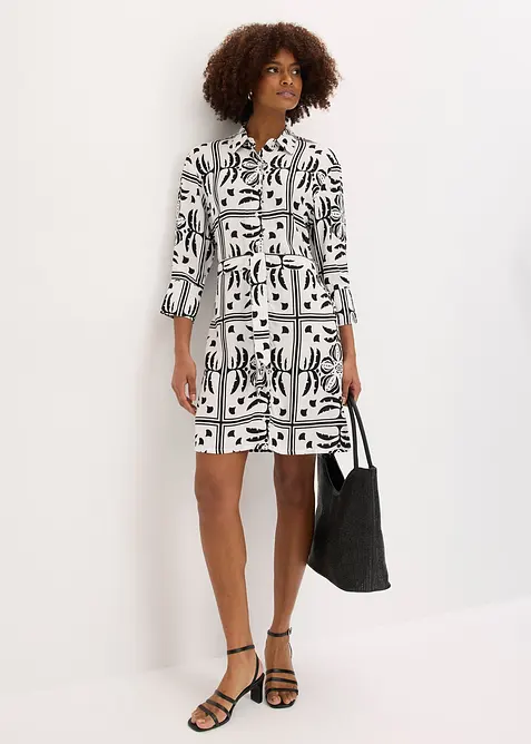 Robe-chemise en viscose fluide, bonprix