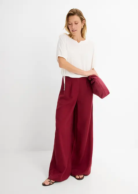 T-shirt ample en maille piqu&eacute;e robuste, bonprix