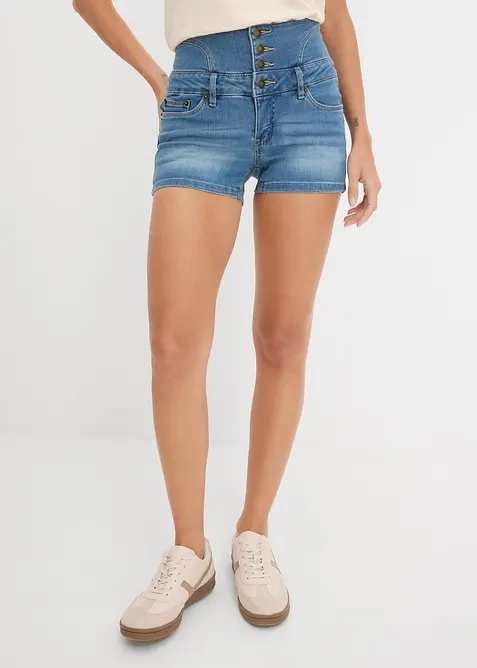 Short en jean taille haute, bonprix
