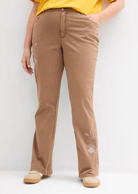 Jean flare taille mi-haute, extensible, bonprix