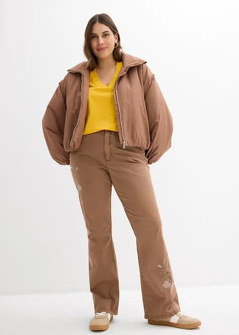 Jean flare taille mi-haute, extensible, bonprix