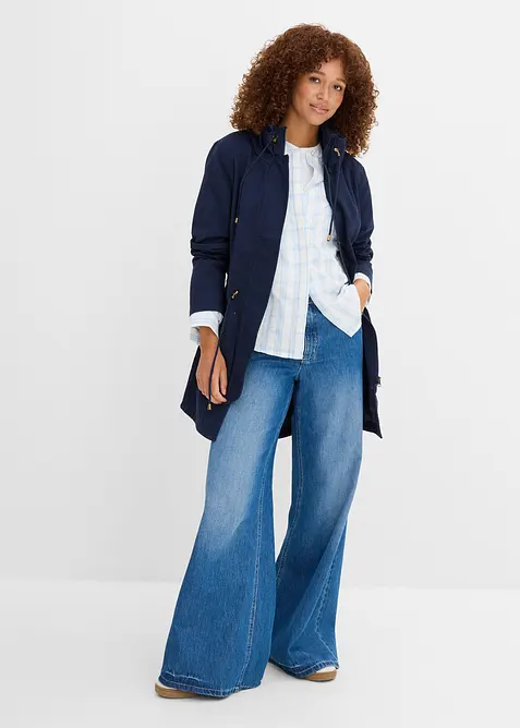 Parka courte en coton &agrave; col montant, cintr&eacute;e, bonprix