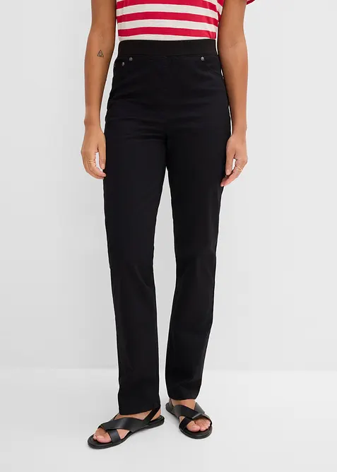 Pantalon &agrave; enfiler avec taille confortable, Straight, bonprix
