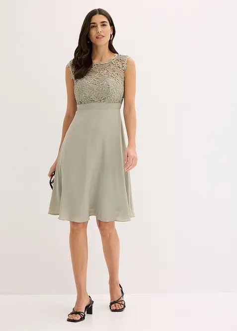 Robe courte &agrave; dentelle, bonprix