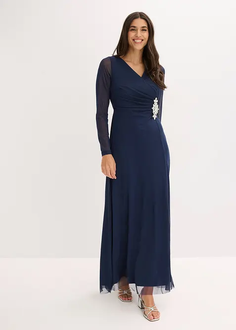Robe de soir&eacute;e en tulle d&eacute;licat avec des strass, bonprix