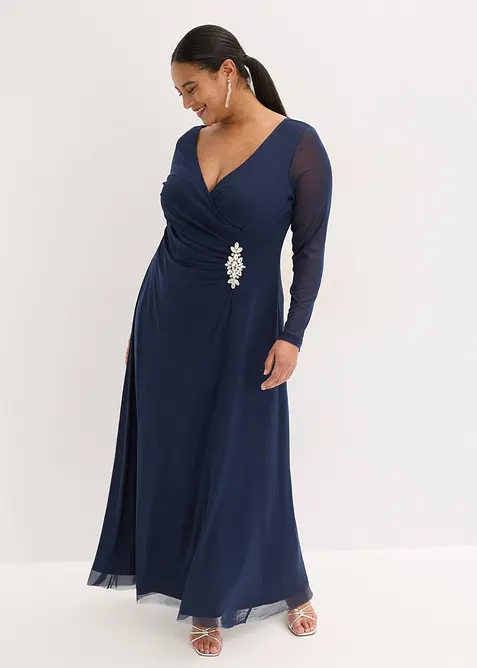 Robe de soir&eacute;e en tulle d&eacute;licat avec des strass, bonprix
