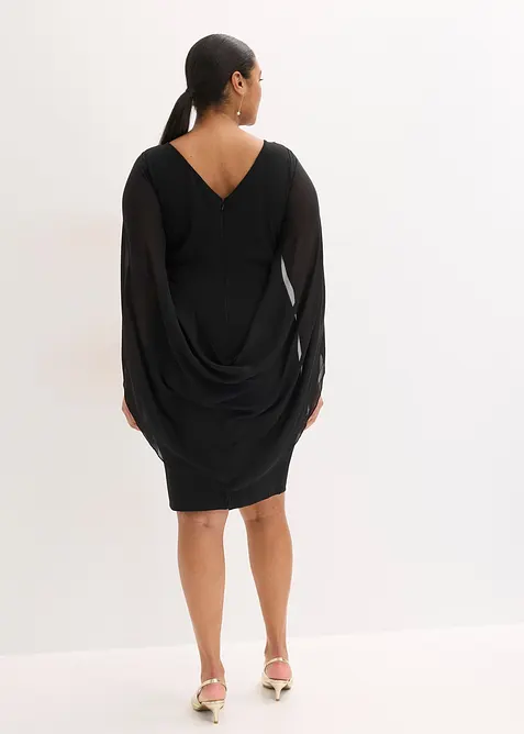Robe de cocktail avec manches en mousseline, bonprix