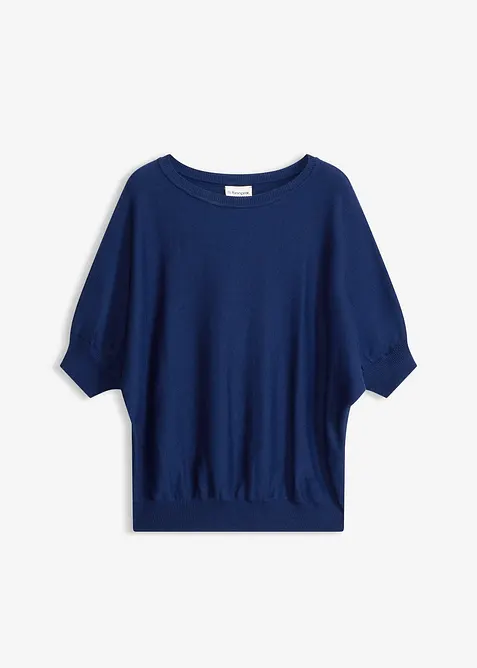 Pull en fine maille de coton m&eacute;lang&eacute;, bonprix