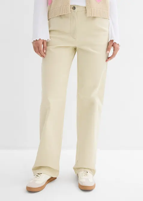 Pantalon palazzo &agrave; taille haute et &eacute;lastiqu&eacute;e, bonprix