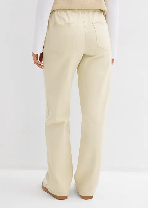 Pantalon palazzo &agrave; taille haute et &eacute;lastiqu&eacute;e, bonprix