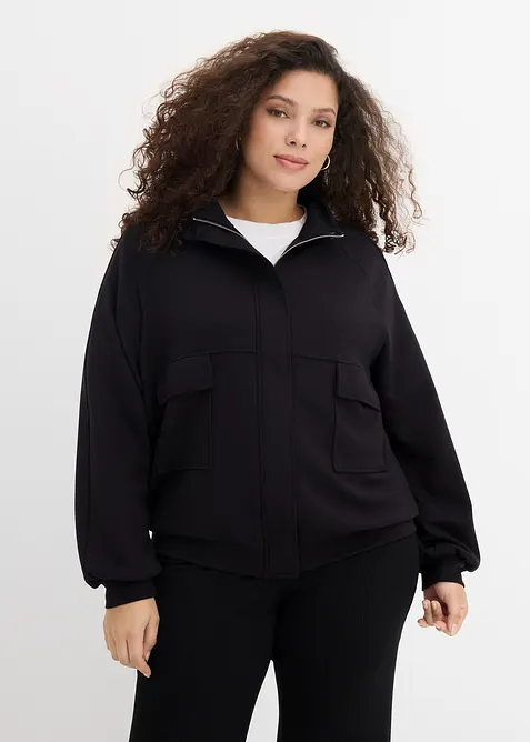 Sweat zipp&eacute; en mati&egrave;re n&eacute;opr&egrave;ne, bonprix