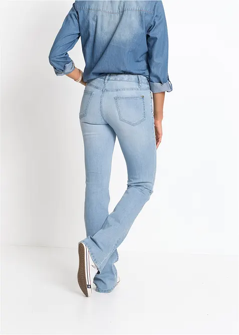 Jean bootcut taille mi-haute, extensible et confortable, bonprix