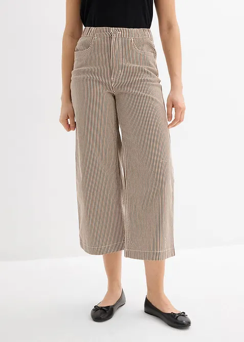 Pantalon en twill &agrave; taille &eacute;lastiqu&eacute;e, bonprix