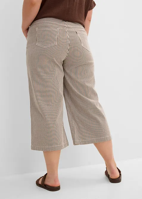 Pantalon en twill &agrave; taille &eacute;lastiqu&eacute;e, bonprix
