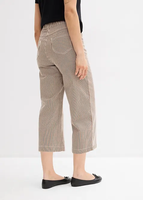 Pantalon en twill &agrave; taille &eacute;lastiqu&eacute;e, bonprix
