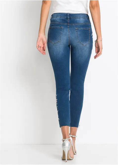 Jean skinny taille mi-haute, cropped, bonprix