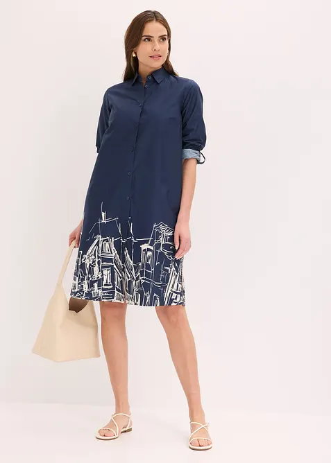Robe-chemise en popeline de coton, bonprix