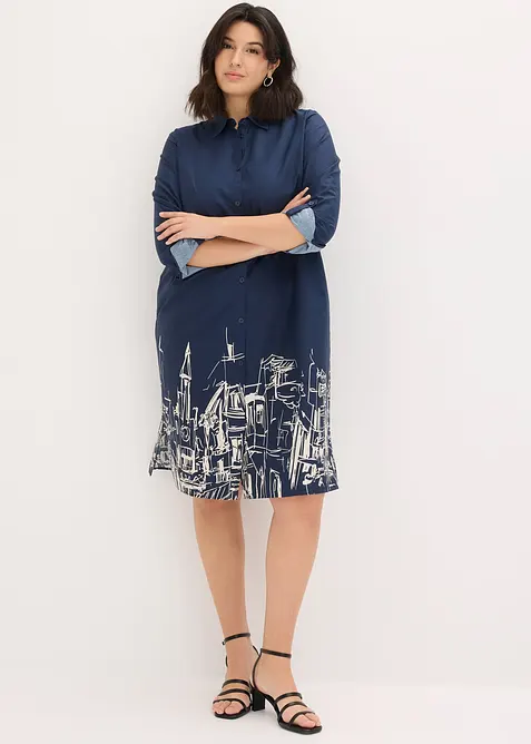 Robe-chemise en popeline de coton, bonprix