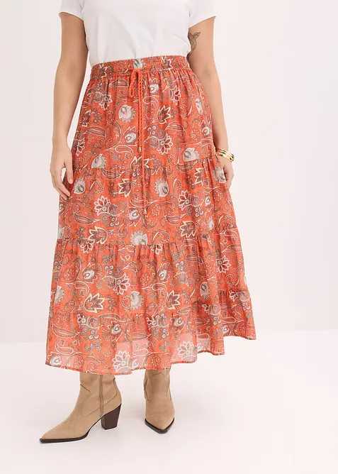 Jupe longue 100% coton, bonprix