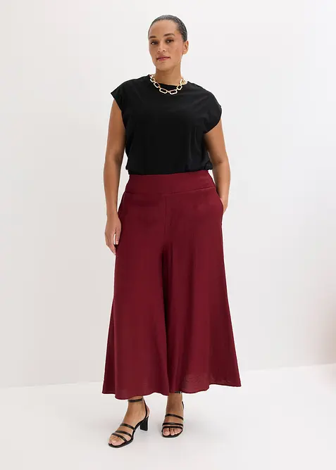 Jupe-culotte en viscose m&eacute;lang&eacute;e, bonprix
