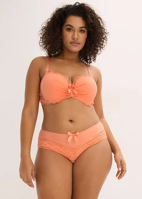 Soutien-gorge &agrave; coques et dentelle florale, bonprix