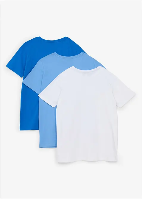Lot de 3 T-shirts coton, bonprix