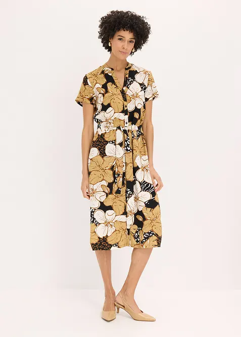 Robe-chemise &agrave; pois, bonprix