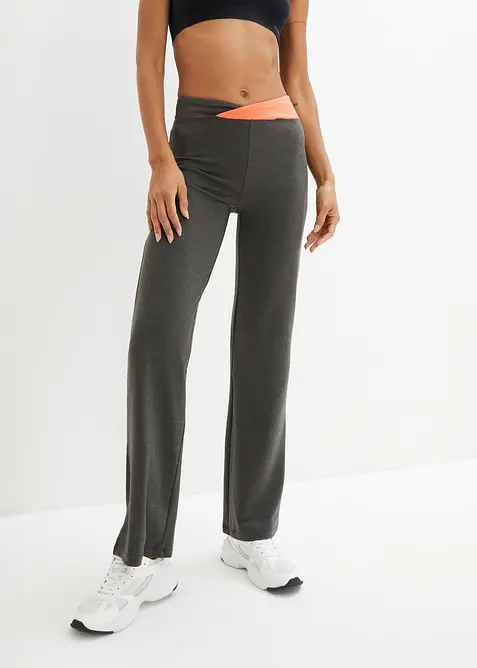 Lot de 2 pantalons de sport, bootcut, bonprix