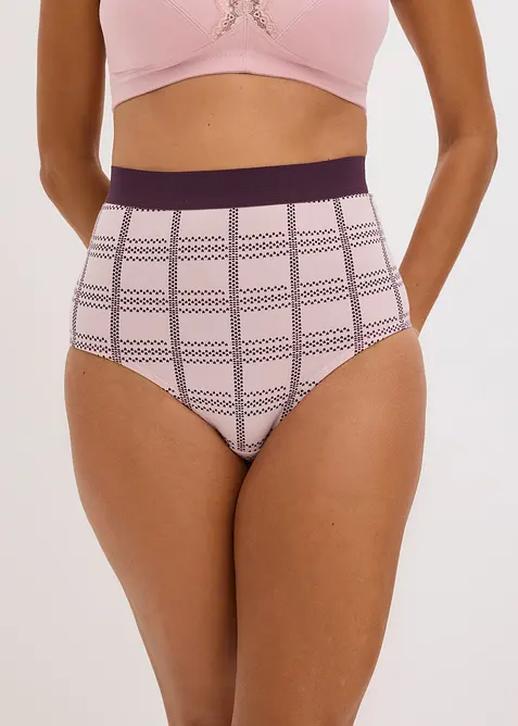 Lot de 4 slips taille haute coton, bonprix