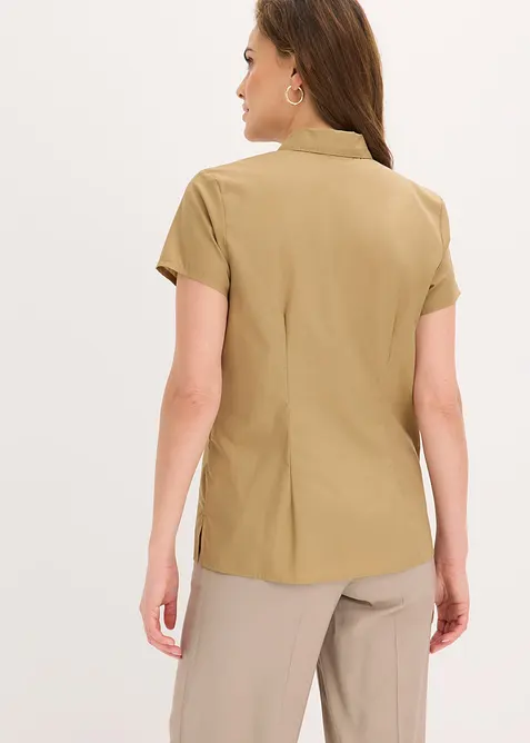 Chemisier manches courtes en popeline, bonprix