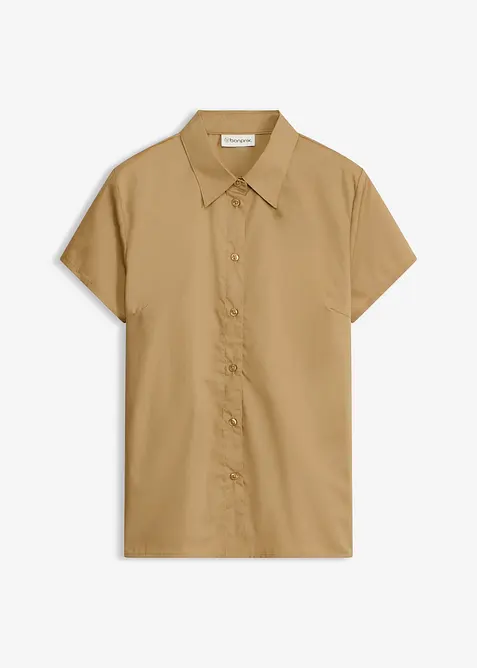 Chemisier manches courtes en popeline, bonprix