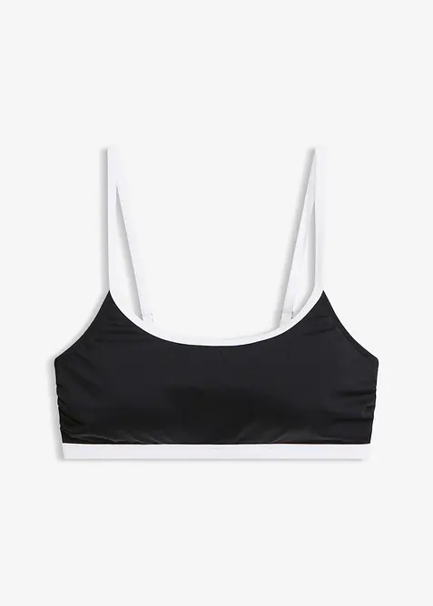 Haut de maillot brassi&egrave;re &agrave; liser&eacute; contrastant, bonprix