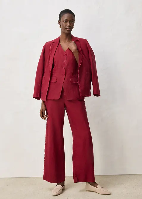 Pantalon large en lin, bonprix