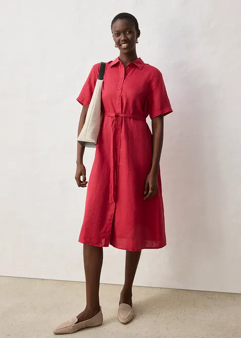 Robe-chemise 100% lin, bonprix