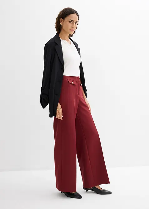 Pantalon large &agrave; pinces, bonprix
