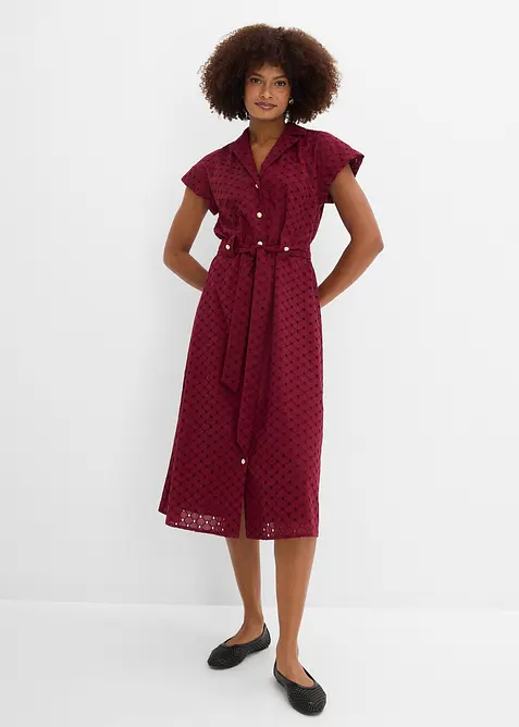 Robe-chemise en broderie anglaise, bonprix