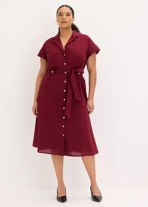 Robe-chemise en broderie anglaise, bonprix