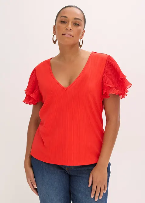 T-shirt &agrave; volants, bonprix