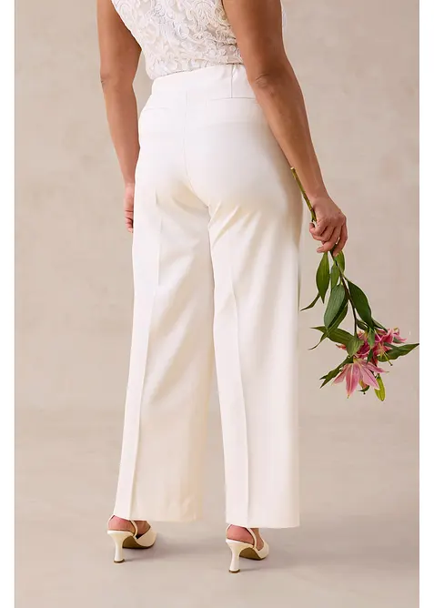 Pantalon large &agrave; pinces, bonprix