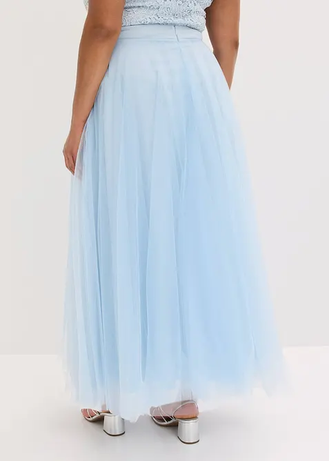 Jupe longue en tulle d&eacute;licat, bonprix